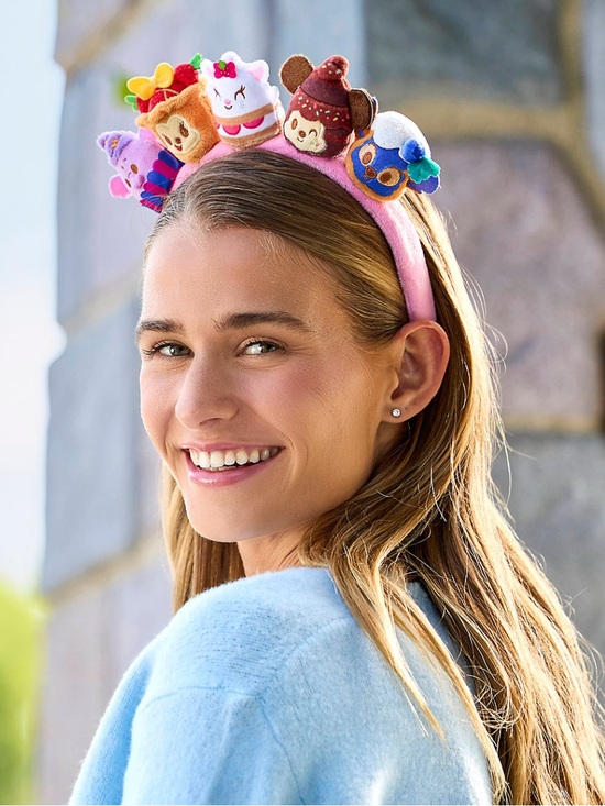 NEW Disney Pink Plush Character Headband with Colorful Mini Friends main image 4